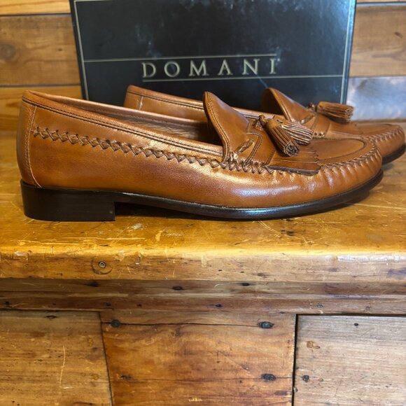 New Domani Leather Tasseled Loafers - Picture 3 of 8